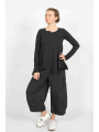 Rundholz Black Label - Black Label Расклешенная хлопковая футболка с асимметрией - 2253290526