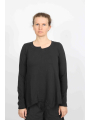 Rundholz Black Label - Black Label Расклешенная хлопковая футболка с асимметрией - 2253290526