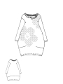 Rundholz Black Label - Ballonförmiges French Terry Kleid mit 3d Druck - 2253290912