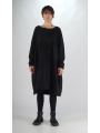 Rundholz Black Label - Ballonförmiges French Terry Kleid mit 3d Druck - 2253290912