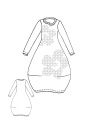 Rundholz Black Label - Schmales French Terry Kleid mit 3d Druck - 2253290917