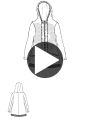 Rundholz Black Label - Ausgestellte French Terry Jacke mit 3d Druck - 2253291115
