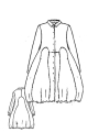 Rundholz Black Label - Memory Crash Kleid mit Knopfleiste - 2253300906
