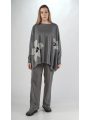 Rundholz Black Label - Oversize Strick Pullover mit Jaquard Blumen - 2253590702