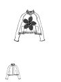 Rundholz Black Label - Kurze Strickjacke mit Jaquard Blume - 2253597103