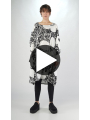 Rundholz Black Label - Ballonförmiges Baumwoll Slubjersey Kleid mit Schleifentaschen - 2253640903