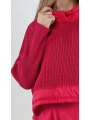 Rundholz Black Label - Gerader weiter Leinen Strick Pullover mit Wattiertem Nyloneinsatz - 2253710704