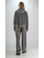 Rundholz Black Label - Short linen cardigan with padded nylon insert - 2253717102