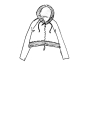 Rundholz Black Label - Short linen cardigan with padded nylon insert - 2253717102