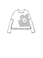 Rundholz Black Label - Kastenförmiger Leinen Strick Pullover mit Platziertem Flock Druck - 2253720702