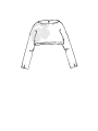 Rundholz Black Label - Cropped Linen Knit Sweater with Placed Flock Print - 2253720705