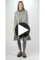 Rundholz Black Label -  A-Linien Pullover mit plastischen Blumen - 2253890705