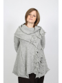 Rundholz Black Label - Wollschärpe mit plastischen Blumenapplikationen - 2253893212
