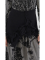 Rundholz Black Label - Elegante Wollschärpe mit plastischen Blumenapplikationen - 2253893212