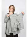 Rundholz Black Label - Wollschärpe mit plastischen Blumenapplikationen - 2253893212