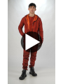 Rundholz - Taillierte Bicolor French Terry Jacke mit Kapuze - 2254271103