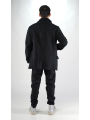 Rundholz - Wide bicolor polar fleece coat with double-breasted button placket - 2254501202