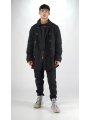 Rundholz - Wide bicolor polar fleece coat with double-breasted button placket - 2254501202