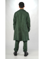 Rundholz - Wide bicolor cotton heavy jersey coat with double-breasted button placket - 2254541201
