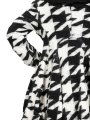 Rundholz - StrickMantel in Ballonform Hahnentritt gekochte Wolle Black Bone Jacquard - 2241687206