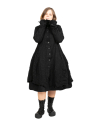 Rundholz - StrickMantel in Ballonform Hahnentritt gekochte Wolle Black Jacquard - 2241687206