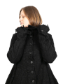 Rundholz - StrickMantel in Ballonform Hahnentritt gekochte Wolle Black Jacquard - 2241687206
