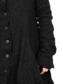 Rundholz - StrickMantel in Ballonform Hahnentritt gekochte Wolle Black Jacquard - 2241687206