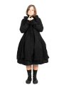 Rundholz - StrickMantel in Ballonform Hahnentritt gekochte Wolle Black Jacquard - 2241687206