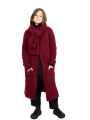 Pal Offner - Long Cardigan Bébé Alpaca Laine Merlot