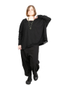 Rundholz Black Label - Shirt mit Tüllabschlüssen am Hals und Saum Oversize black - 2243330509