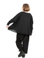 Rundholz Black Label - Shirt mit Tüllabschlüssen am Hals und Saum Oversize black - 2243330509