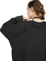 Rundholz - hip-length knitted sweater with round neck - black - 1251650702