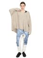 Rundholz - hip-length knitted sweater with round neck - dust - 1251650702