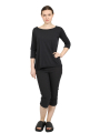Rundholz Black Label - pantalon étroit en stretch couvrant le genou avec taille élastique - black - 1253630109