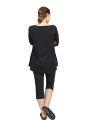 Rundholz Black Label - pantalon étroit en stretch couvrant le genou avec taille élastique - black - 1253630109
