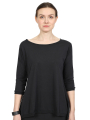Rundholz Black Label - T-Shirt à col rond et manches 3/4 - black - 1253260508
