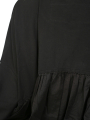 Rundholz Black Label - T-Shirt with 3/4 sleeves and ruffles at the back - black - 1253470503