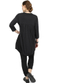 Rundholz Black Label - tunic in balloon shape with 3/4 sleeves - black - 1253261904