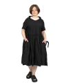 Rundholz DIP - robe oversize à manches courtes avec jupe volantée - black - 1252280908