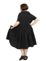 Rundholz DIP - robe oversize à manches courtes avec jupe volantée - black - 1252280908