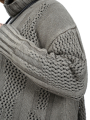Serien°umerica - Rollkragen-Pullover aus Merinowolle mit Strukturstrick Salvia - ser5060