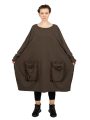 Rundholz Black Label - Платье-баллон с карманами-портфелями Свитер Хлопок Oversize Джунгли - 2243250903