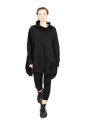 Rundholz Black Label - Sweat à col montant avec poche valise Cotton Oversize black - 2243250505-