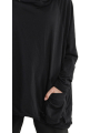 Rundholz Black Label - Sweat à col montant avec poche valise Cotton Oversize black - 2243250505-