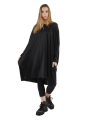 Rundholz Black Label - Платье-рубашка с аппликацией на подоле Хлопковый трикотаж Oversize Черный - 2243260903