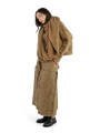 Rundholz - Weite Hose 7/8 Länge mit tiefem Schritt Wollstoff - Camel Melange - 2241250102