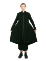 Rundholz Black Label - Waisted sweat coat with stand-up collar black - 2243291228