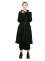 Rundholz Black Label - Waisted sweat coat with stand-up collar black - 2243291228