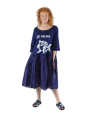 Rundholz Black Label - Ausgestelltes french terry kleid mit platziertem druck - 1253290910