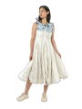 Rundholz DIP - Wadenlanges denim kleid - 1252030902